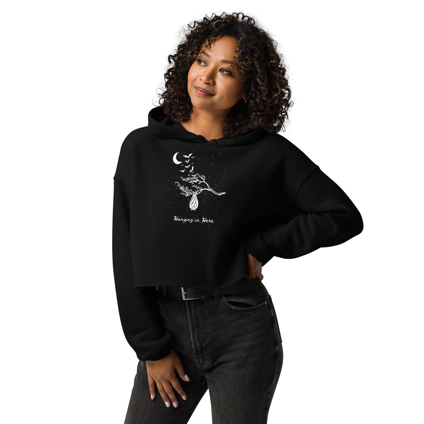 Hanging In Here - Cropped Hoodie