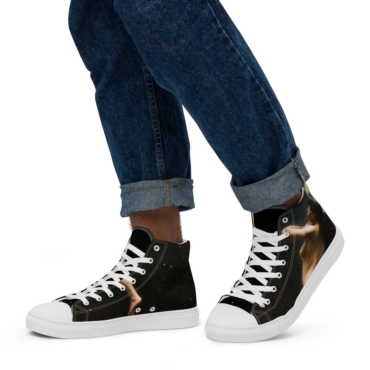 Moon Nymph - Men’s High Top Canvas Shoes